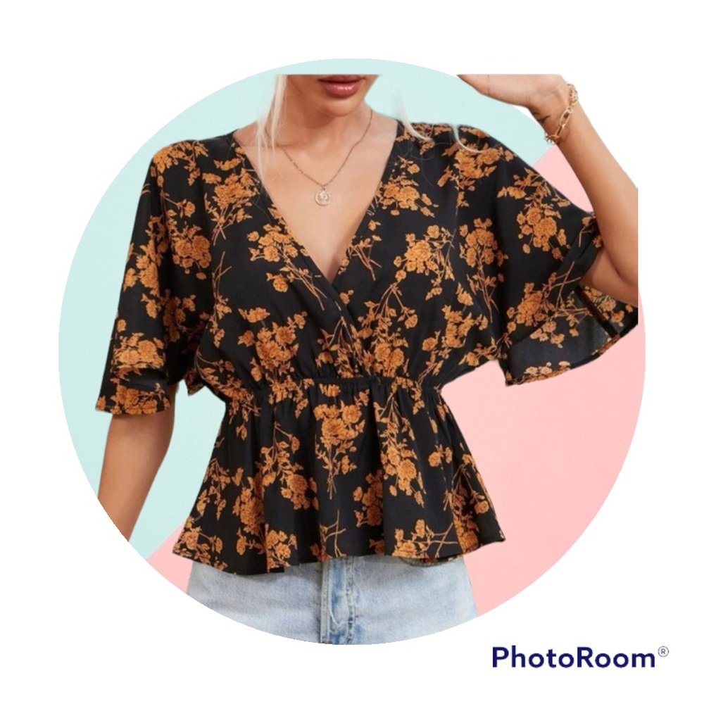 Floral print blouse